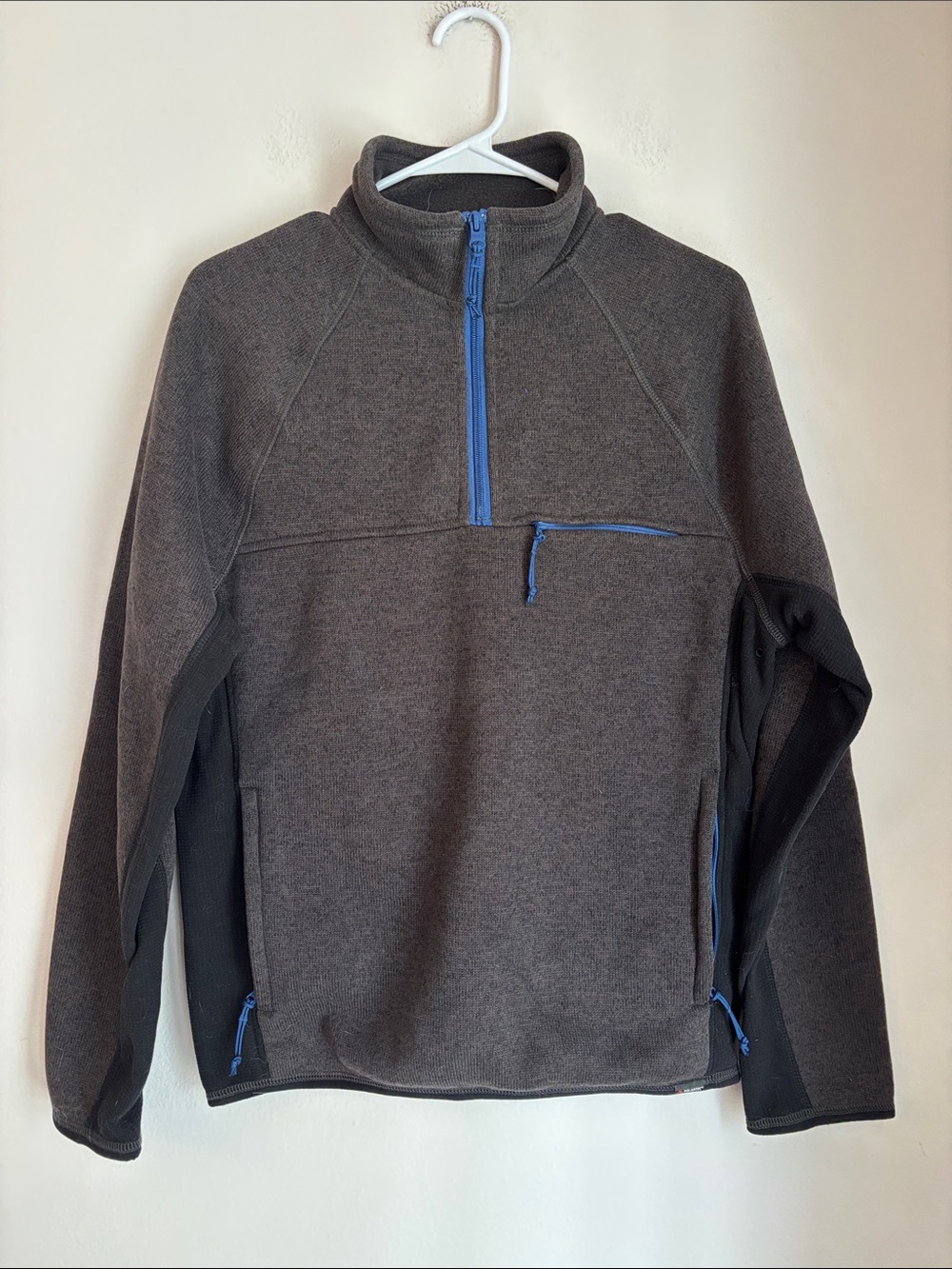 J. Crew Men's Nordic polartec thermal pro Gray Half-Zip Fleece Pullover jacket S